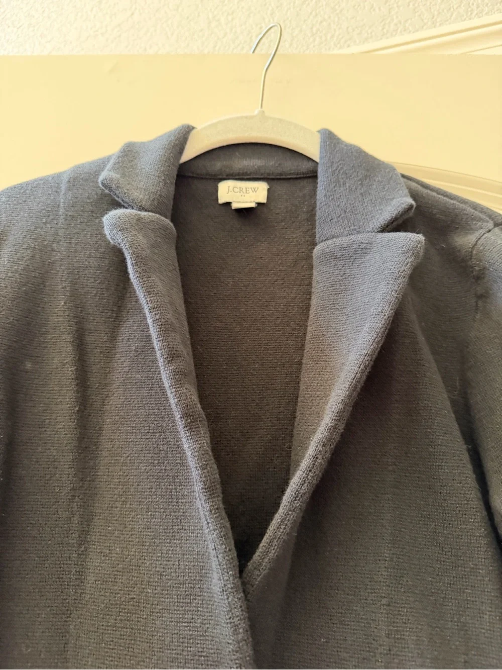 J. Crew Sweater Blazer. 100% Cotton. notched collar. Academia. Preppy. Office. M